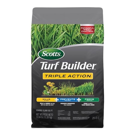 Scotts Scotts Turf Builder Triple Action Weed & Feed Lawn Fertilizer For Multiple Grass Types 12000 sq ft 26019